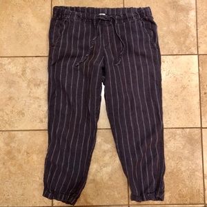 allen allen striped linen pants